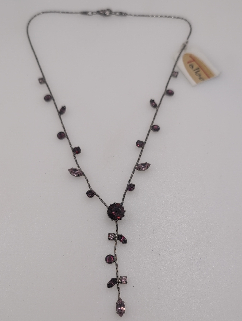 Talbots NWT Delicate Purple Teardrop Pendant Necklace - Women Jewelry BB15 - Picture 1 of 6